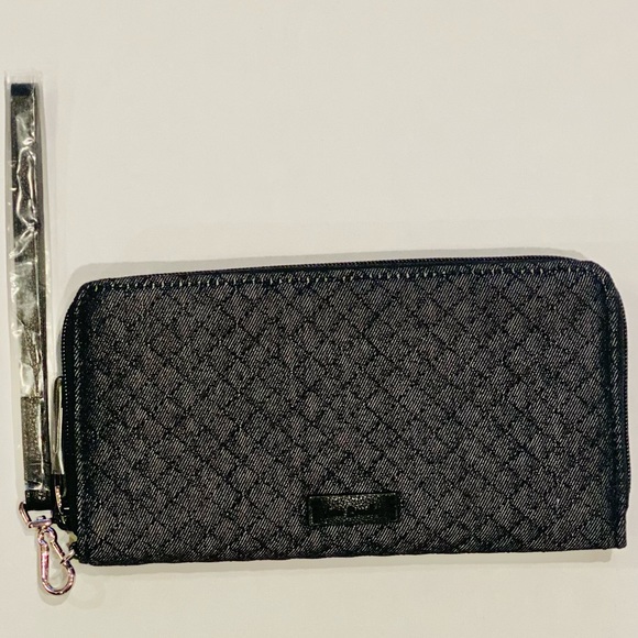 Vera Bradley RFID Accordion Wristlet, Denim Navy - Picture 5 of 12